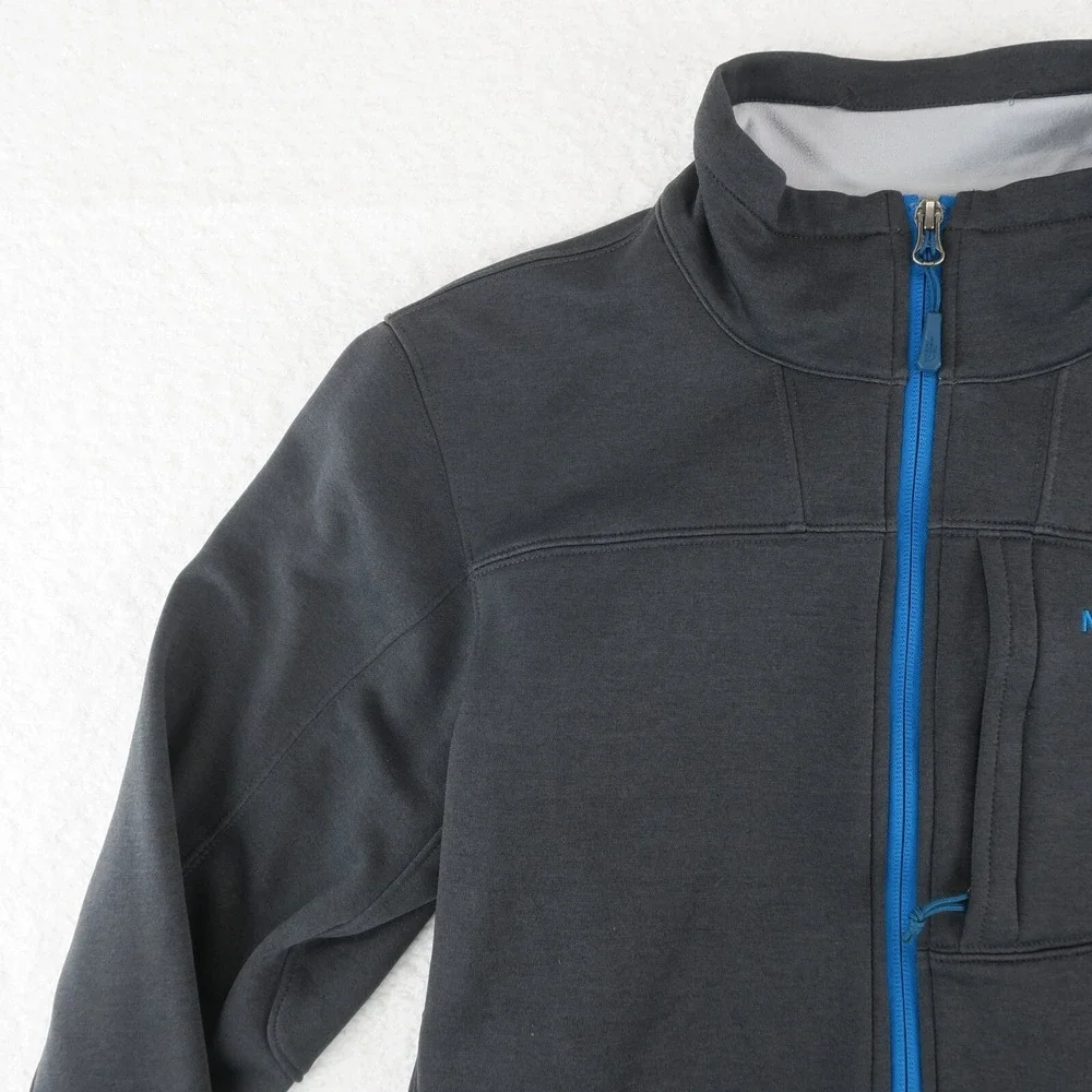 The North Face Long Sleeve Full Zip‎ Jacket Mens S Gray / Blue